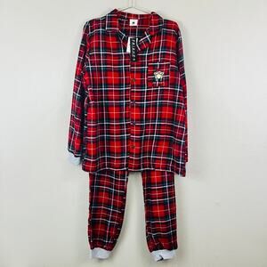 Cotton On x Friends Flannel Plaid Pajama Set Womens M Christmas Holiday TV